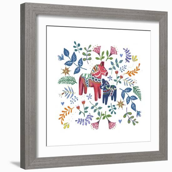 Swedish Dala Horse-Elizabeth Rider-Framed Giclee Print