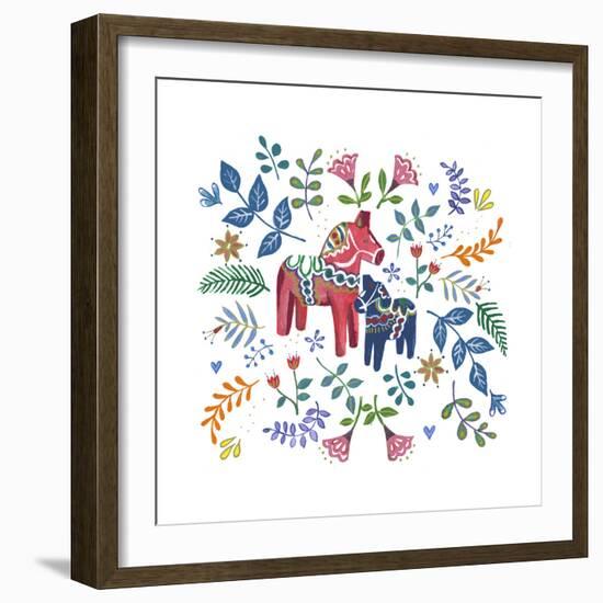 Swedish Dala Horse-Elizabeth Rider-Framed Giclee Print