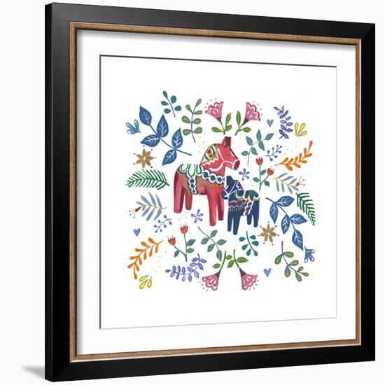 Swedish Dala Horse-Elizabeth Rider-Framed Giclee Print