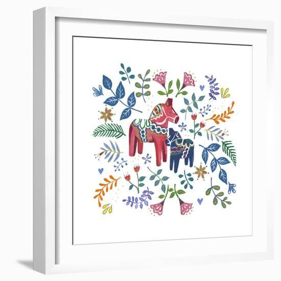 Swedish Dala Horse-Elizabeth Rider-Framed Giclee Print