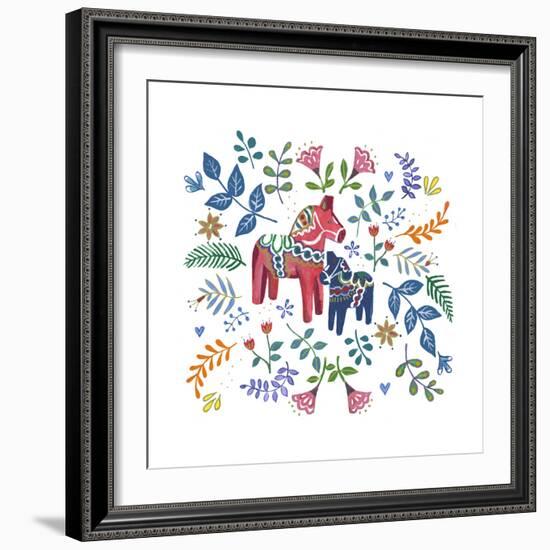 Swedish Dala Horse-Elizabeth Rider-Framed Giclee Print