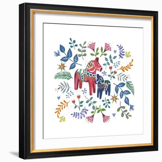 Swedish Dala Horse-Elizabeth Rider-Framed Giclee Print