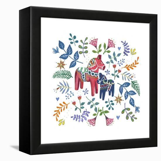 Swedish Dala Horse-Elizabeth Rider-Framed Premier Image Canvas