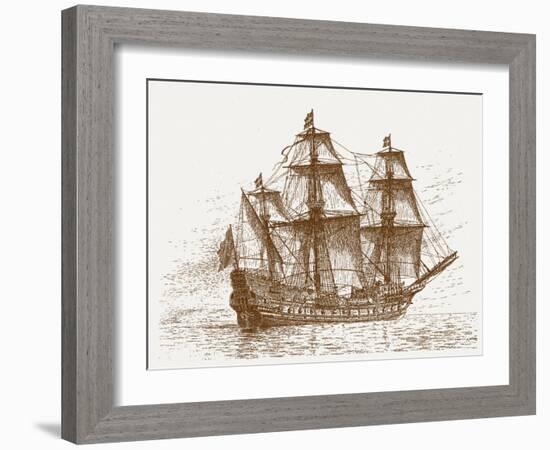 Swedish Flagship Mars (Makalö) before the Battle of Gotland-Öland, 30-31 May 1564, C. 1908-Jacob Hägg-Framed Giclee Print