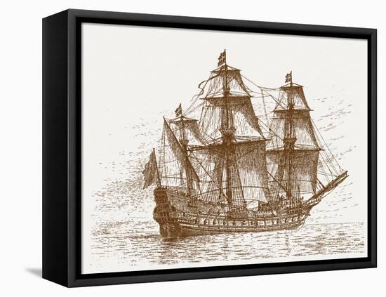 Swedish Flagship Mars (Makalö) before the Battle of Gotland-Öland, 30-31 May 1564, C. 1908-Jacob Hägg-Framed Premier Image Canvas