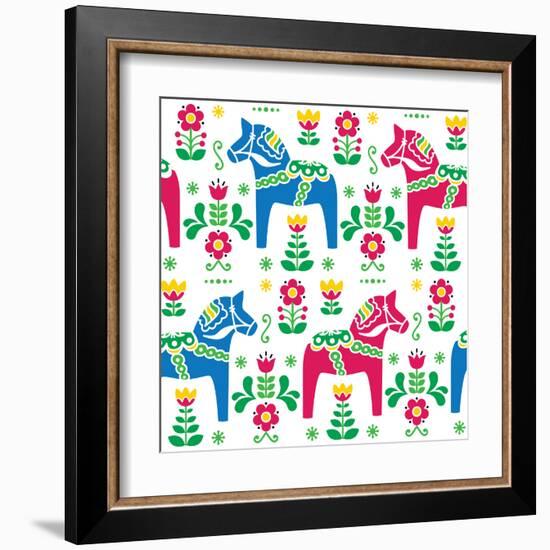 Swedish Folk Art-RedKoala-Framed Art Print