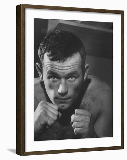 Swedish Heavyweight Ingemar Johansson-Michael Rougier-Framed Premium Photographic Print