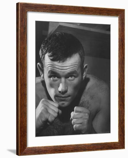 Swedish Heavyweight Ingemar Johansson-Michael Rougier-Framed Premium Photographic Print