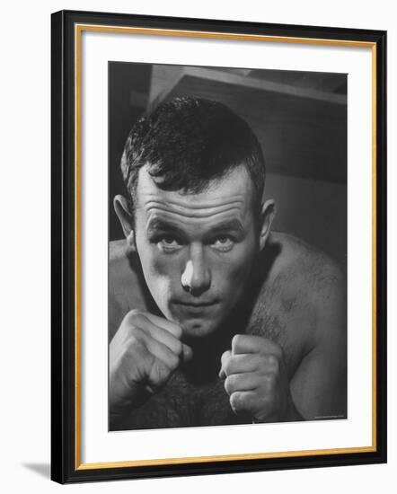 Swedish Heavyweight Ingemar Johansson-Michael Rougier-Framed Premium Photographic Print