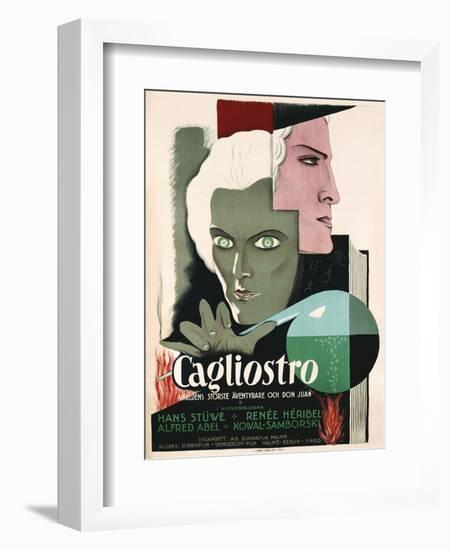 Swedish Poster for Film Cagliostro-null-Framed Premium Giclee Print