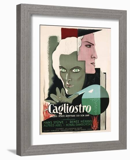 Swedish Poster for Film Cagliostro-null-Framed Giclee Print