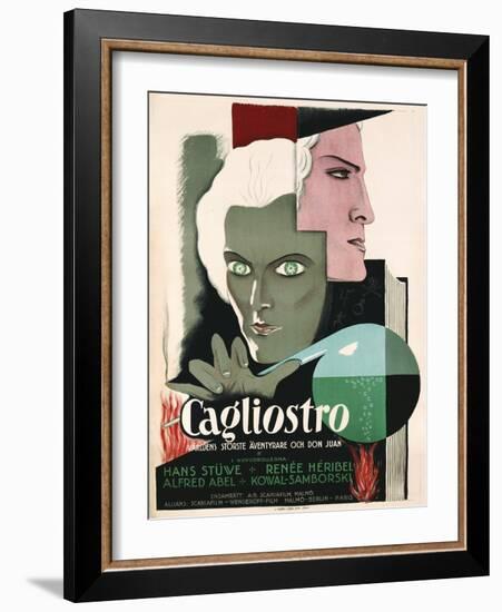 Swedish Poster for Film Cagliostro-null-Framed Giclee Print