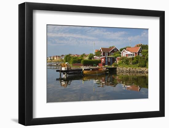 Swedish Red Summer Houses in Brandaholm, Dragso Island, Karlskrona, Blekinge, South Sweden, Sweden-Stuart Black-Framed Photographic Print