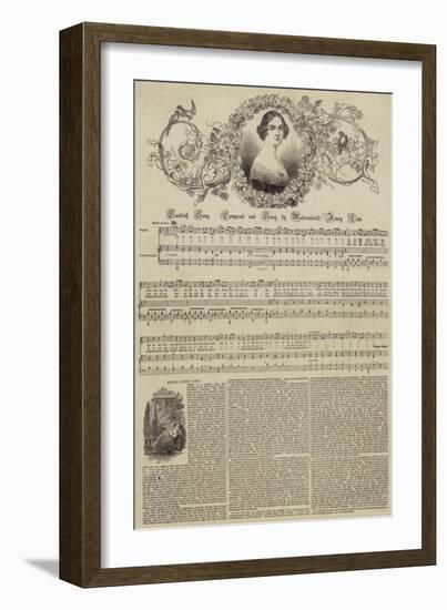 Swedish Song, Composed and Sung by Mademoiselle Jenny Lind-null-Framed Giclee Print