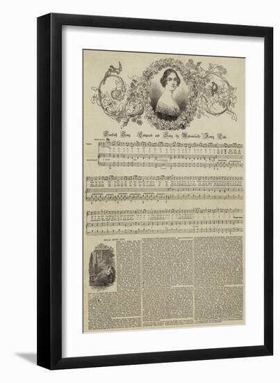 Swedish Song, Composed and Sung by Mademoiselle Jenny Lind-null-Framed Giclee Print