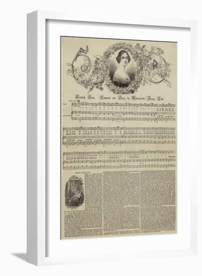 Swedish Song, Composed and Sung by Mademoiselle Jenny Lind-null-Framed Giclee Print