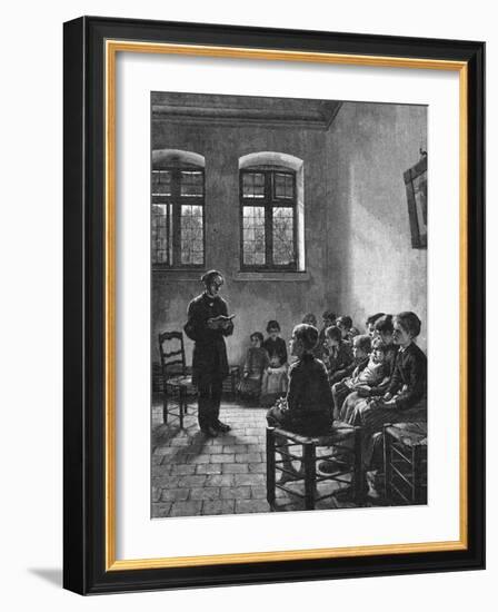 Swedish Sunday School-Walter Firle-Framed Art Print