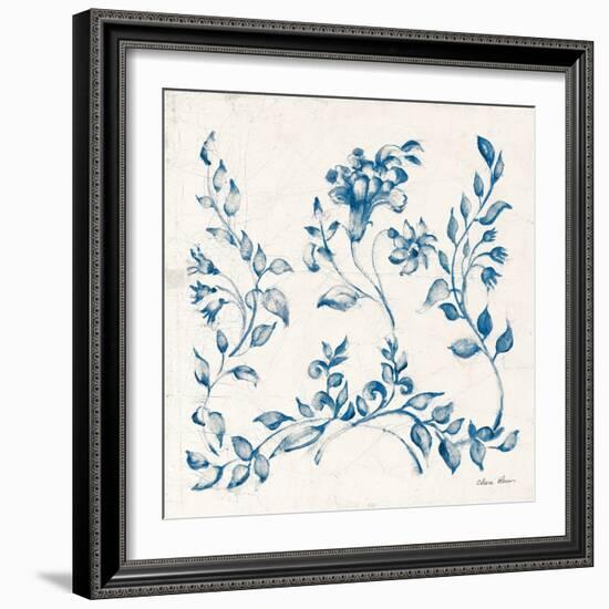 Swedish Tile IV Blue-Cheri Blum-Framed Art Print