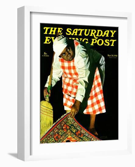 "Sweep it Under the Rug," Saturday Evening Post Cover, May 24, 1941-John Hyde Phillips-Framed Giclee Print