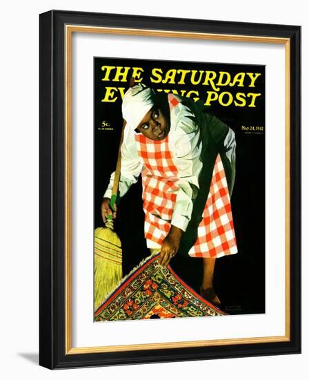 "Sweep it Under the Rug," Saturday Evening Post Cover, May 24, 1941-John Hyde Phillips-Framed Giclee Print