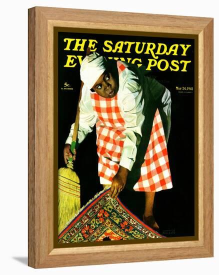 "Sweep it Under the Rug," Saturday Evening Post Cover, May 24, 1941-John Hyde Phillips-Framed Premier Image Canvas