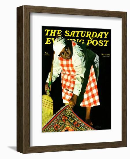 "Sweep it Under the Rug," Saturday Evening Post Cover, May 24, 1941-John Hyde Phillips-Framed Giclee Print