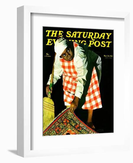 "Sweep it Under the Rug," Saturday Evening Post Cover, May 24, 1941-John Hyde Phillips-Framed Giclee Print