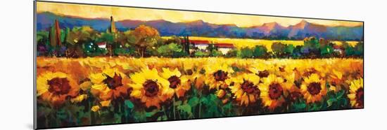 Sweeping Fields of Sunflowers-Nancy O'toole-Mounted Art Print