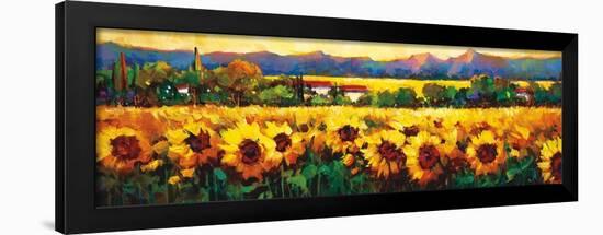 Sweeping Fields of Sunflowers-Nancy O'toole-Framed Art Print