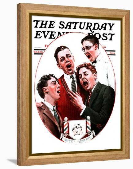 "Sweet Adeline," Saturday Evening Post Cover, October 11, 1924-Alan Foster-Framed Premier Image Canvas