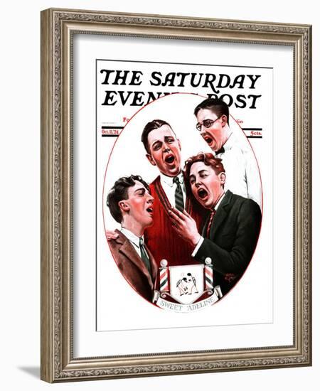 "Sweet Adeline," Saturday Evening Post Cover, October 11, 1924-Alan Foster-Framed Giclee Print