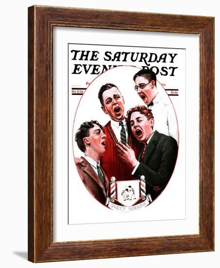 "Sweet Adeline," Saturday Evening Post Cover, October 11, 1924-Alan Foster-Framed Giclee Print