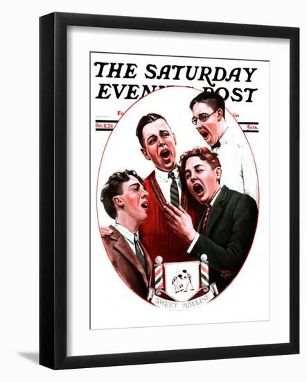 "Sweet Adeline," Saturday Evening Post Cover, October 11, 1924-Alan Foster-Framed Giclee Print