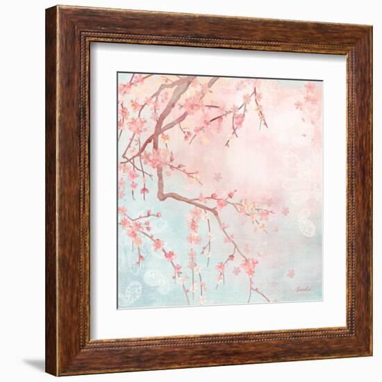 Sweet Cherry Blossoms IV-Evelia Designs-Framed Art Print