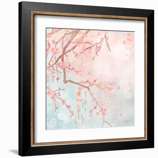 Sweet Cherry Blossoms IV-Evelia Designs-Framed Art Print