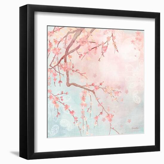 Sweet Cherry Blossoms IV-Evelia Designs-Framed Art Print