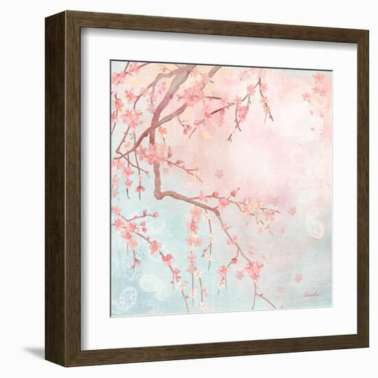 Sweet Cherry Blossoms IV-Evelia Designs-Framed Art Print
