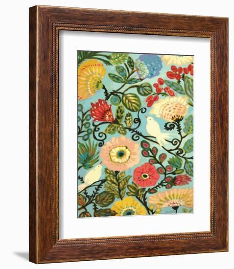 Sweet Cottage Garden-Karen  Fields-Framed Art Print