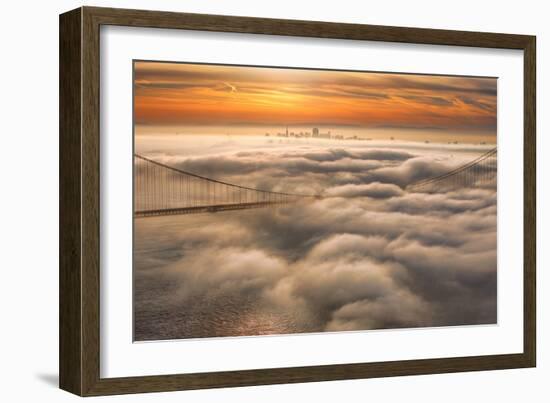 Sweet Fog City Sunrise San Francisco Bay Area & Golden Gate Bridge-Vincent James-Framed Photographic Print