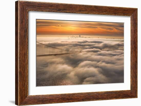 Sweet Fog City Sunrise San Francisco Bay Area & Golden Gate Bridge-Vincent James-Framed Photographic Print