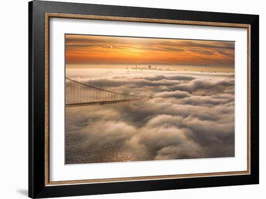 Sweet Fog City Sunrise San Francisco Bay Area & Golden Gate Bridge-Vincent James-Framed Photographic Print