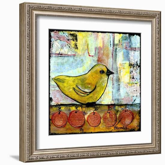 Sweet Green Bird-Blenda Tyvoll-Framed Art Print