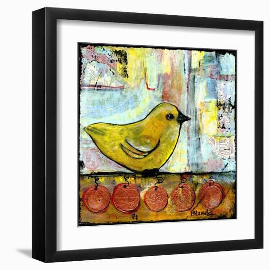 Sweet Green Bird-Blenda Tyvoll-Framed Art Print