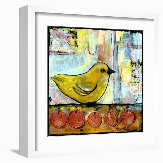 Sweet Green Bird-Blenda Tyvoll-Framed Art Print