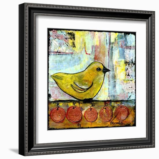 Sweet Green Bird-Blenda Tyvoll-Framed Art Print