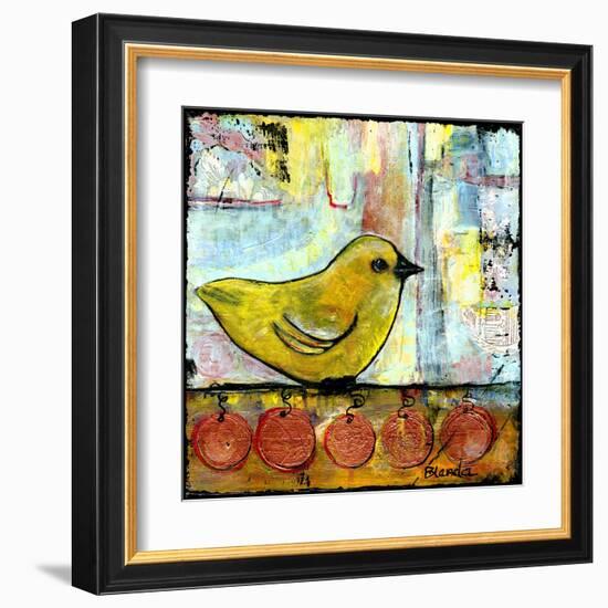 Sweet Green Bird-Blenda Tyvoll-Framed Art Print