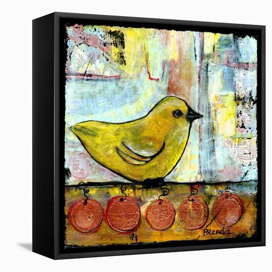 Sweet Green Bird-Blenda Tyvoll-Framed Stretched Canvas