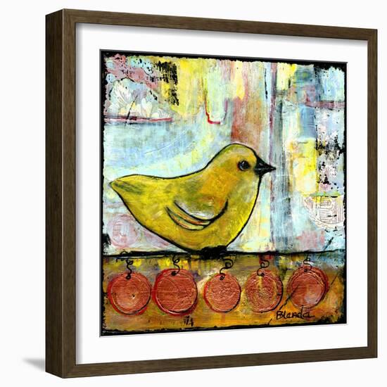 Sweet Green Bird-Blenda Tyvoll-Framed Art Print