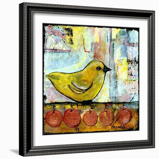 Sweet Green Bird-Blenda Tyvoll-Framed Art Print