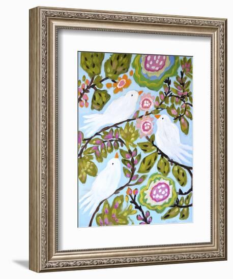 Sweet Love Birds I-Karen Fields-Framed Art Print